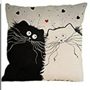 Accent pillow , cat lovers
